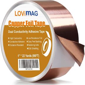 LOVIMAG Copper Tape (1 inch x 66 FT) HVAC Foil Anti Tarnish Strips in Saudi Arabia