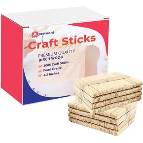 Apremont - 4.5 inch Natural Wooden Food Grade Craft Sticks - Ice Cream Stick - Popsicle - Suit Crafting, Stirring, Paddle, Waxing, Small Ice Pop Stick for DIY Kids in Kuwait