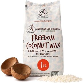 American Soy Organics Freedom Coconut Soy Wax Beads, Candle Wax, 5 lbs in Saudi Arabia