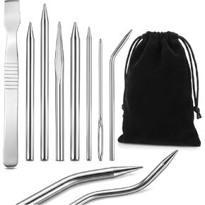 9Pcs Baseball Glove Lacing Needle Kit, Curved Glove Relacing Needles with Storage Bag, Handy Repair Tools for Baseball and Softball Gloves, Glove Lace Repair and Relacing in Saudi Arabia