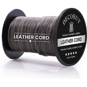 2mm Round Leather Cord for Jewelry Making – 21 Yards, Dist Antique Brown in Saudi Arabia