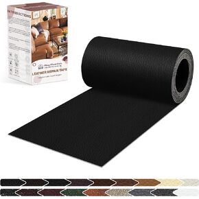 KING MOUNTAIN Leather Repair Patch,4 x 63 Inches self Adhesive Leather Repair Tape for Damaged Leather Furniture, Sofa Seating,Car Seats, Leather Goods(Black) in Saudi Arabia