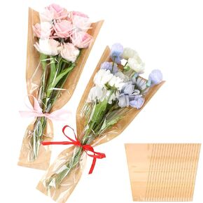 Jansun 40Pcs Flower Wrapping Bags Kraft Paper Flower Sleeves for Bouquets in Kuwait