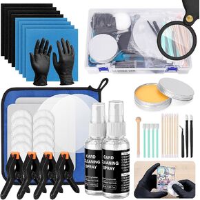 TURNRISE Card Cleaning Kit for Trading Cards, Complete Card Care Kit with Cleaning Spray, Microfiber Cloth, Brush & Polishing Tools, Safe Cleaner for Pokémon, Sports Cards & TCG Collections in Kuwait