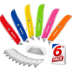 JETMORE Box Cutter 4 Pack Utility Knife Paper Craft Tools with 10 Blades in Kuwait