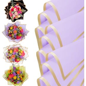 the florist Supply 20 Sheets Premium Flower Wrapping Paper | Waterproof Flower Wrapping Paper for Bouquets | Double Sided Floral Bouquet Sheets | DIY Gifts Colorblend Kraft Look in Kuwait
