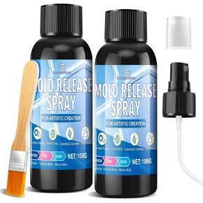 Silicone Mold Release Spray - 7 fl oz Water Based Fast Drying Odorless Non-Stick, Mold Release for Candles, Soap, Plaster & Epoxy Resin, Universal for Silicone Molds for Resin, Plastic & Candle Molds in Kuwait