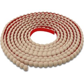 Trimold 118" x 0.39" Peel and Stick Unfinished Beaded Trim - Easy to Paint, Flexible DIY Craft Molding for Mirror Frame, Backsplash, Wall, Door, Cabinet, Dresser, Shelf in Kuwait