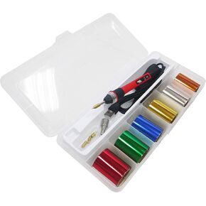 KINGTOOL Hot Foil Embossing Stamping Pen with 6 Rolls Hot Foil Papers, USB Powered (with 4 Nibs) (Red) in Kuwait