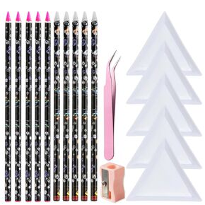 Fcozpjk Wax Pencil for Rhinestones With Tray Long Gems Picker Pencil 10PCS in Kuwait