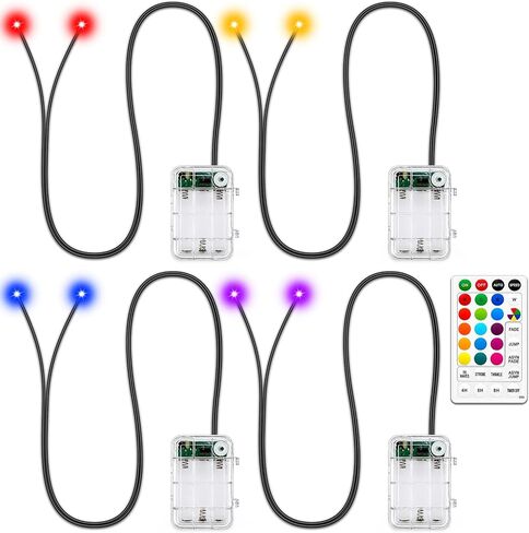 RGB Glowing Eyes with Remote, Timer LED Eyes for Skeleton, 1 Pack in Saudi Arabia