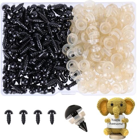 XKDOUS 6-18 mm Safety Eyes, 8 Sizes Crochet Eyes for Amigurumi in Saudi Arabia