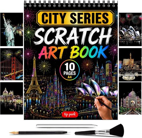 Scratch Art Book for Adults - Floral Series, 10 Rainbow Art and Crafts for Adults in Kuwait