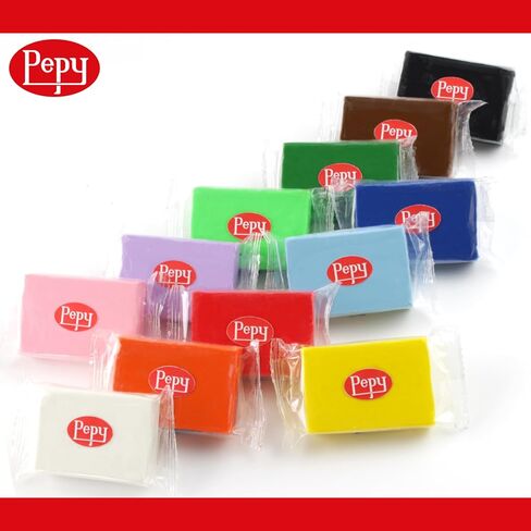 Pepy Plastilina Reusable and Non-Drying Modeling Clay Gift Set; Set of 24 Bars, 1.4 Ounce Each, 2 Each of 12 Colors, Perfect for Arts and Crafts Projects, Multicolor in Kuwait