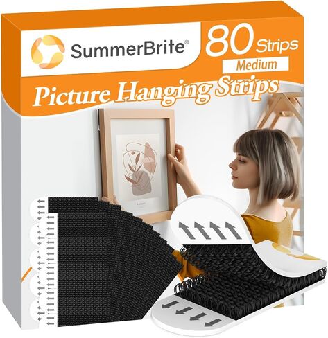 SummerBrite Damage Free Picture Hanging Strips, 20 Pairs, Medium, White in Saudi Arabia