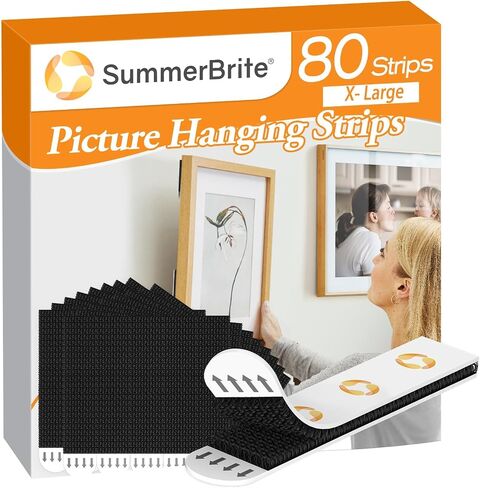 SummerBrite Damage Free Picture Hanging Strips, 20 Pairs, Medium, White in Kuwait