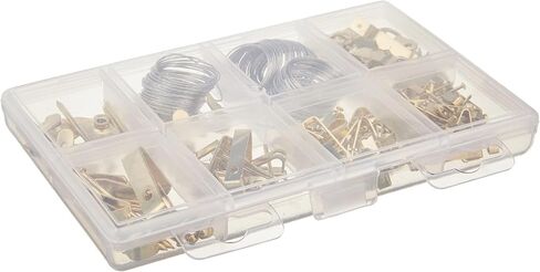 Amazon Basics Picture Hanging Hardware Assortment Kit, 220 Piece Set, Brass in Kuwait