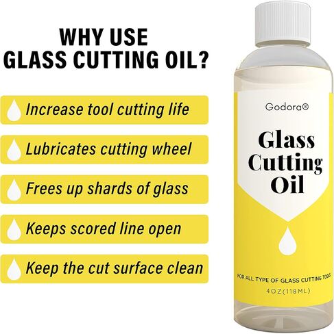 Godora Stained Glass Cutting Oil with Dropper, Glass Cutter Lubricant, 4 fl oz in Saudi Arabia