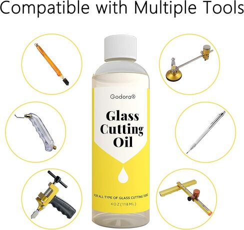 Godora Stained Glass Cutting Oil with Dropper, Glass Cutter Lubricant, 4 fl oz in Saudi Arabia