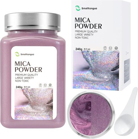 Mica Powder, 36 Colors (10g), Pigment for Epoxy Resin, Soap, Bath Bomb in Kuwait