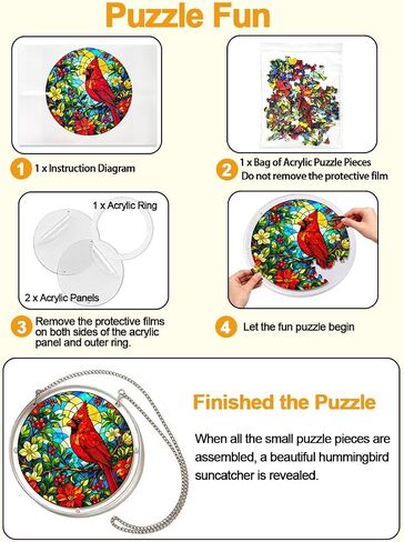 Acrylic Suncatcher Puzzles for Adults, Puzzle Sun Catcher Window Hanging in Saudi Arabia