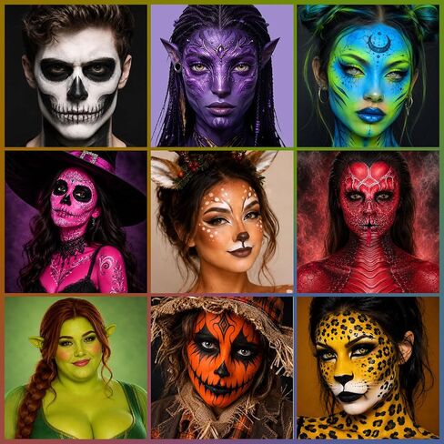 UCANBE Athena Basic Face Body Paint Palette 12 Colors Oil-Based SFX Kit in Kuwait