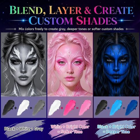 UCANBE Athena Basic Face Body Paint Palette 12 Colors Oil-Based SFX Kit in Kuwait