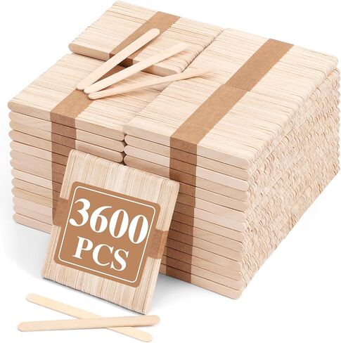 3600pcs Craft Sticks Bulk Wooden Sticks, 4.5" Popsicle Sticks for Crafts in Saudi Arabia