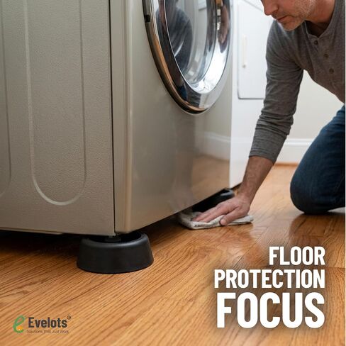 Evelots 8 Pack Rubber Anti Vibration Pads-Shock Support for Washer/Dryer, Universal Fit-Dampens Noise-Prevents Walking/Skidding in Kuwait