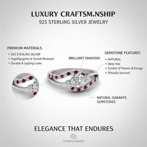 Jewelryonclick اختر الأحجار الكريمة الخاصة بك دوامة 3 حجر الماس تشيكوسلوفاكيا خاتم الخطوبة الفضة الاسترليني شكل دائري الجانب حجر خواتم الخطبة خفيفة الوزن ارتداء مكتب المجوهرات اليومية هدية الولايات المتحدة حجم 4 إلى 12 in Kuwait