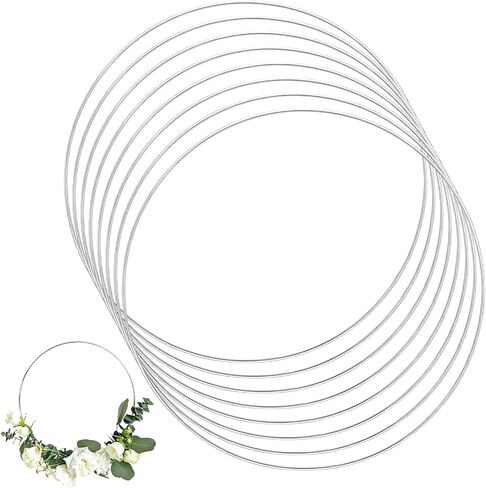8 Pcs Metal Floral Hoops Wreath 12 Inch Dream Catcher Macrame Rings for Wedding Wreath Decor, Table Centerpieces, Wall Hanging Crafts (Gold) in Saudi Arabia