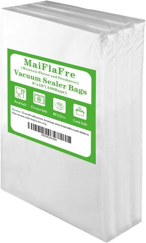 100 Pint 6X10 Vacuum Sealer Bags with Commercial Grade, BPA Free, Heavy Duty.Vacuum Sealer Freezer Bags Compatible with Any Types Vacuum Sealer in Kuwait