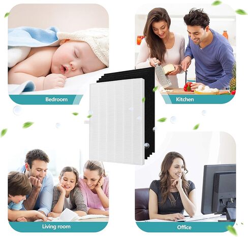 115115 Size 21 Filter A Compatible with Winix PlasmaWave Air Purifier C535, 5300, 5300-2, 6300, 6300-2, AM90, P300, True HEPA Filter with 4 Activated Carbon Filters in Saudi Arabia