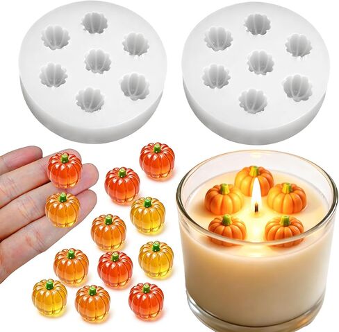 Halloween Pumpkin Candle Molds, Set of 4 Thanksgiving Pumpkin Molds in Kuwait