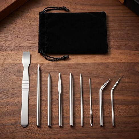 9Pcs Baseball Glove Lacing Needle Kit, Curved Glove Relacing Needles with Storage Bag, Handy Repair Tools for Baseball and Softball Gloves, Glove Lace Repair and Relacing in Saudi Arabia