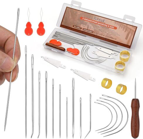TLKKUE 22 Pcs Heavy Duty Sewing Needles Kit with Hand Sewing Needles in Saudi Arabia