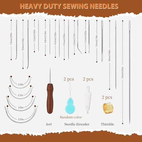TLKKUE 22 Pcs Heavy Duty Sewing Needles Kit with Hand Sewing Needles in Saudi Arabia