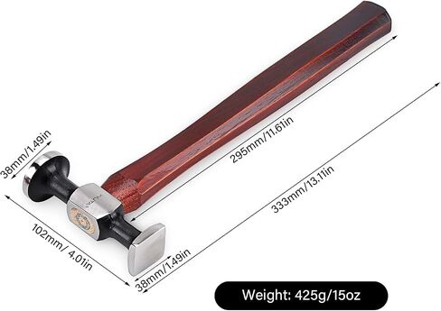 WUTA Leather Hammer Double Head Cobblers Hammer Mirror Polishing Carbon Steel Mallet for Professional Leather Craft Tool (gen 1) in Saudi Arabia
