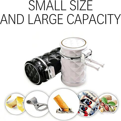 Auto Car Ashtray Portable with Blue LED Light Ashtray Smokeless Smoking Stand Cylinder Cup Holder (Black) in Kuwait