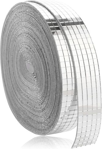 Disco Ball Mirror Tiles Self Adhesive Disco Ball Tapes Stickers Small Square Mirror Mosaic Tiles for Crafts and DIY Decoration Accessory (10000 Pcs) in Kuwait