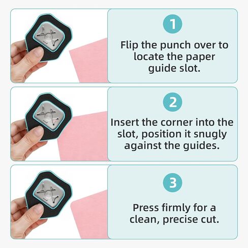 Paper Corner Cutter Set, 2 Pcs 3-in-1 Paper Corner Rounder Punch (R4/R7/R10mm) & Decorative Corner Punch, Round Corner Punch for Cardstock, Cards, Photos, Business Cards, Scrapbooks in Saudi Arabia