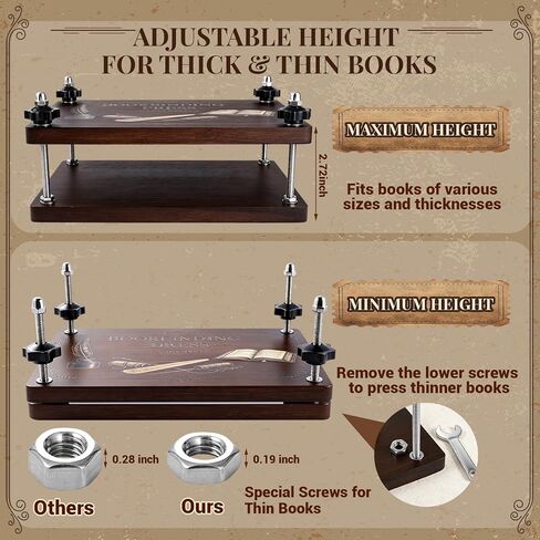 FOGWOWO 152Pcs Book Binding Kits with 7.9" x 11.6" Book Press for DIY Craft in Kuwait