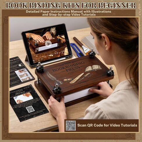 FOGWOWO 152Pcs Book Binding Kits with 7.9" x 11.6" Book Press for DIY Craft in Kuwait