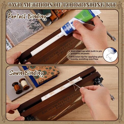 FOGWOWO 152Pcs Book Binding Kits with 7.9" x 11.6" Book Press for DIY Craft in Kuwait