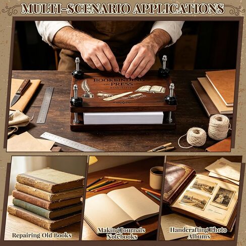 FOGWOWO 152Pcs Book Binding Kits with 7.9" x 11.6" Book Press for DIY Craft in Kuwait