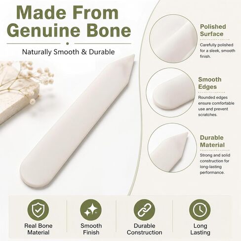 Enenes Genuine Bone Folder 2 Pack, Paper Creasing Tool for Bookbinding in Saudi Arabia