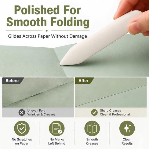Enenes Genuine Bone Folder 2 Pack, Paper Creasing Tool for Bookbinding in Saudi Arabia