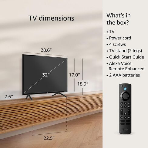 Amazon Fire TV 32" 2-Series HD smart TV + 4-year protection plan in Saudi Arabia