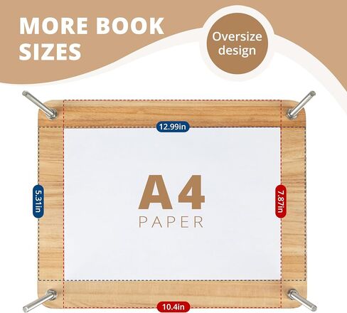 FUXAFU 50 Pcs Book Binding Kits, 14.7"x11.4" Inch Wooden Book Press，Books Binding Materials, with Bone Folder, Awl, Needles for DIY Bookbinding, BookRepair, Handmade Crafts in Saudi Arabia
