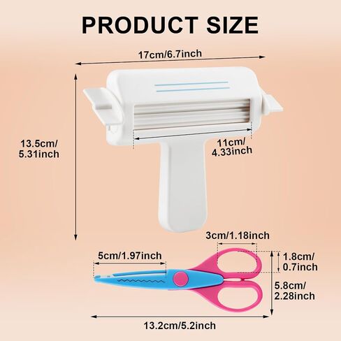 Mini Paper Crimper Tool, 4.3 Inch Max Paper Width Decorative Edge Creaser with Pinking Shears, Small Paper Crimping Machine for Scrapbooking, Quilling, Gift Bag Sealing DIY Craft in Kuwait